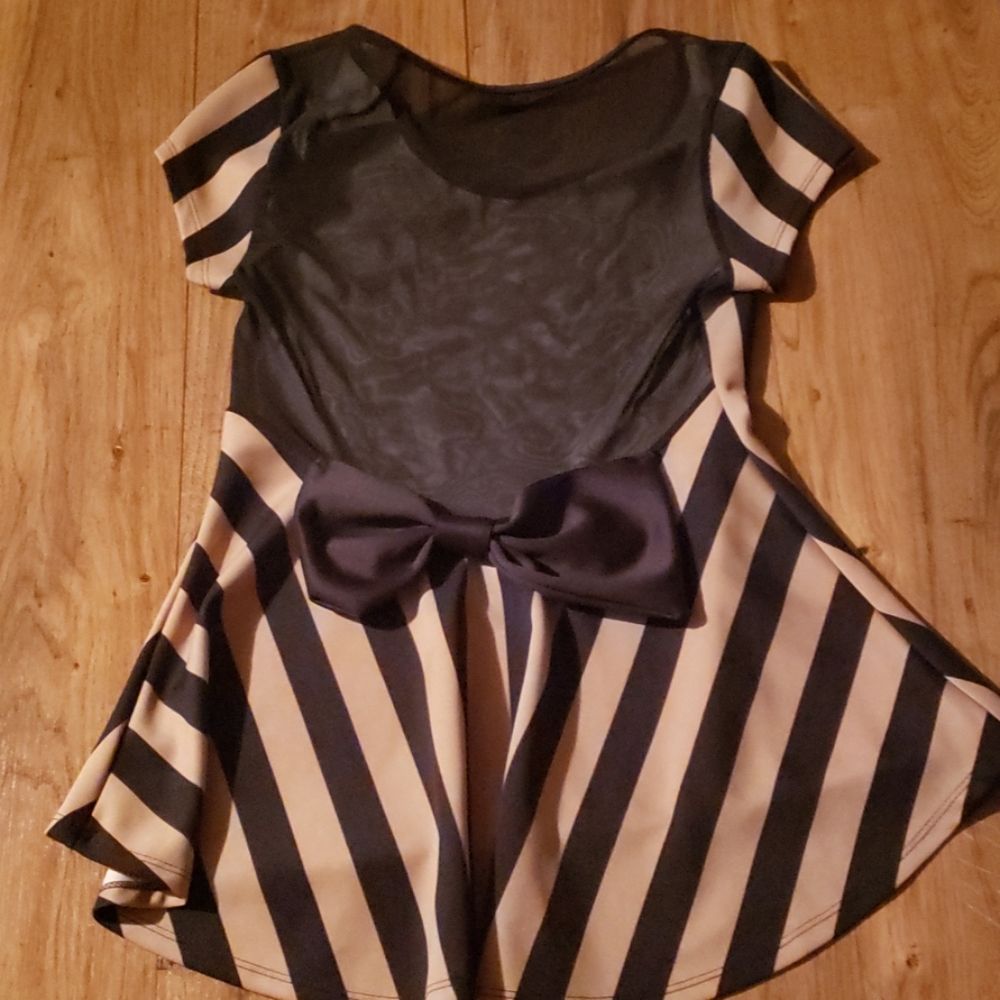 Striped peplum top